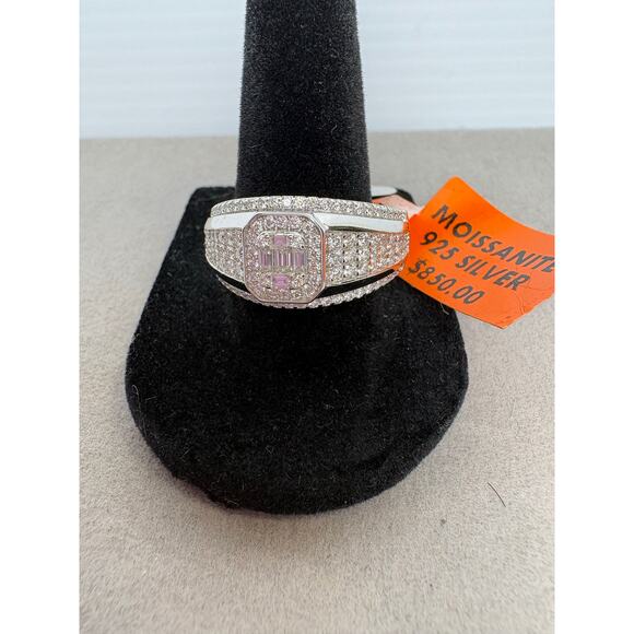 None and/or Unknown Other - Brilliant Men's Moissanite Ring - 3CTW Sterling Silver